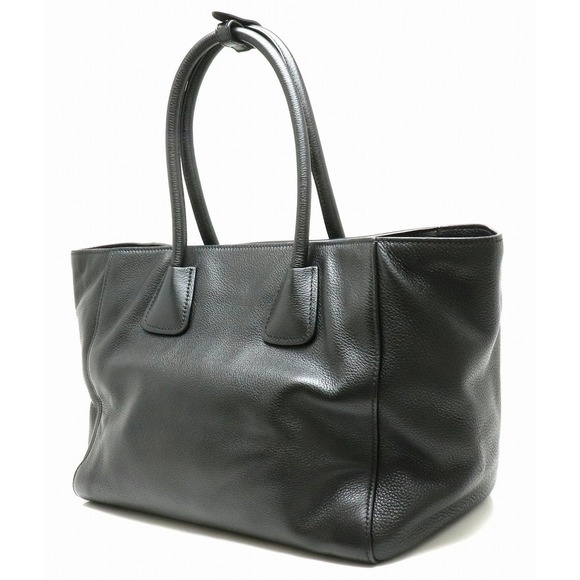 Prada Leather Tote Bag 2WAY Phenix Black Vitello - Picture 1 of 9